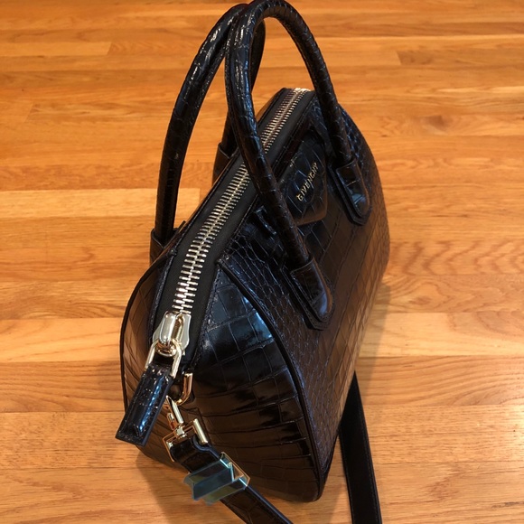 Givenchy Antigona Small Croc-Embossed Satchel Bag - Picture 8 of 11